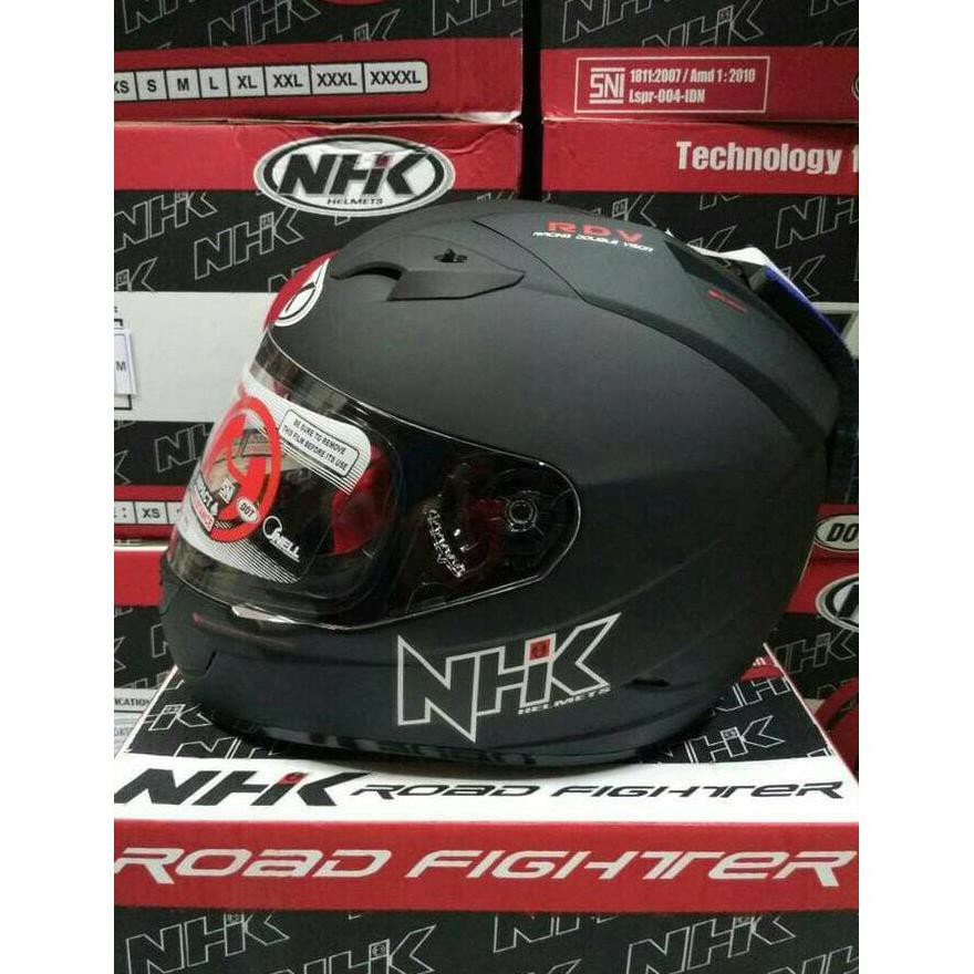 New Produk% Helm NHK GP1000 Black Doff Solid Full GP 1000 Fullface Hitam Dop ,.,.,..