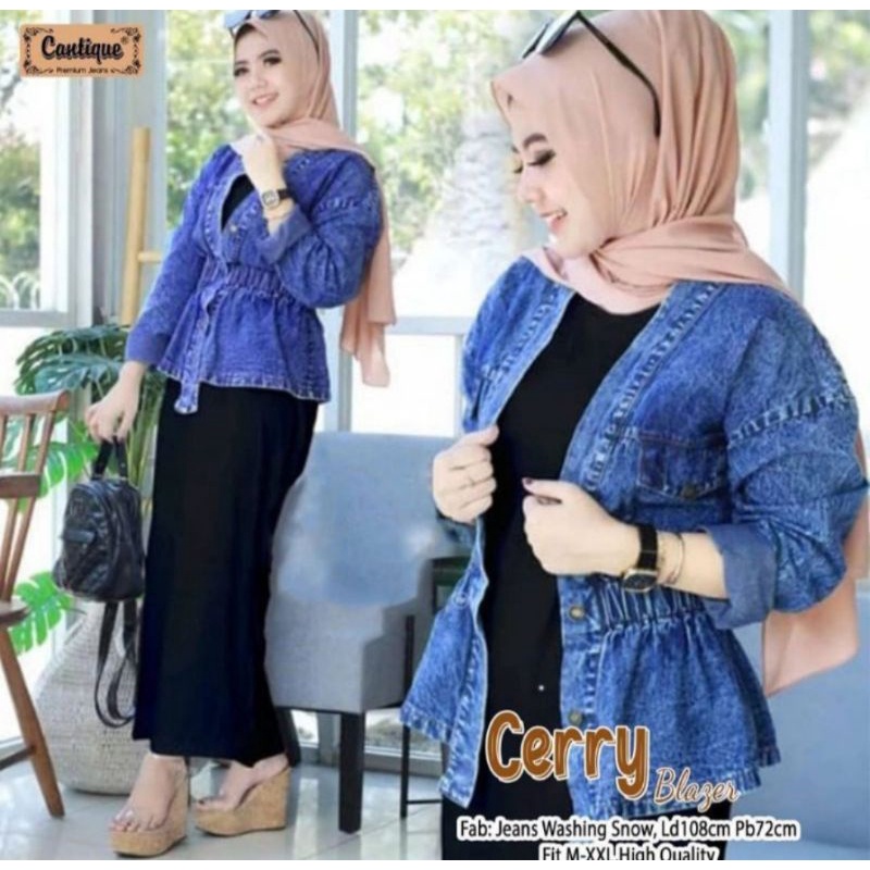 CERRY BLESER SET INNER (GAMIS ROMPI JEANS)