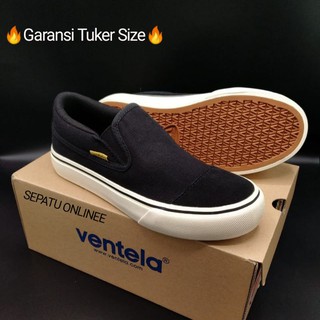 Ventela Slip On Urban Ventella Black Natural White Brownies Sepatu