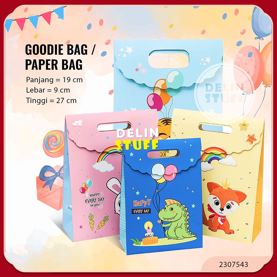 Jual Tas Ulang Tahun Anak Goodie Bag Ulang Tahun Anak Paper Bag Ulang