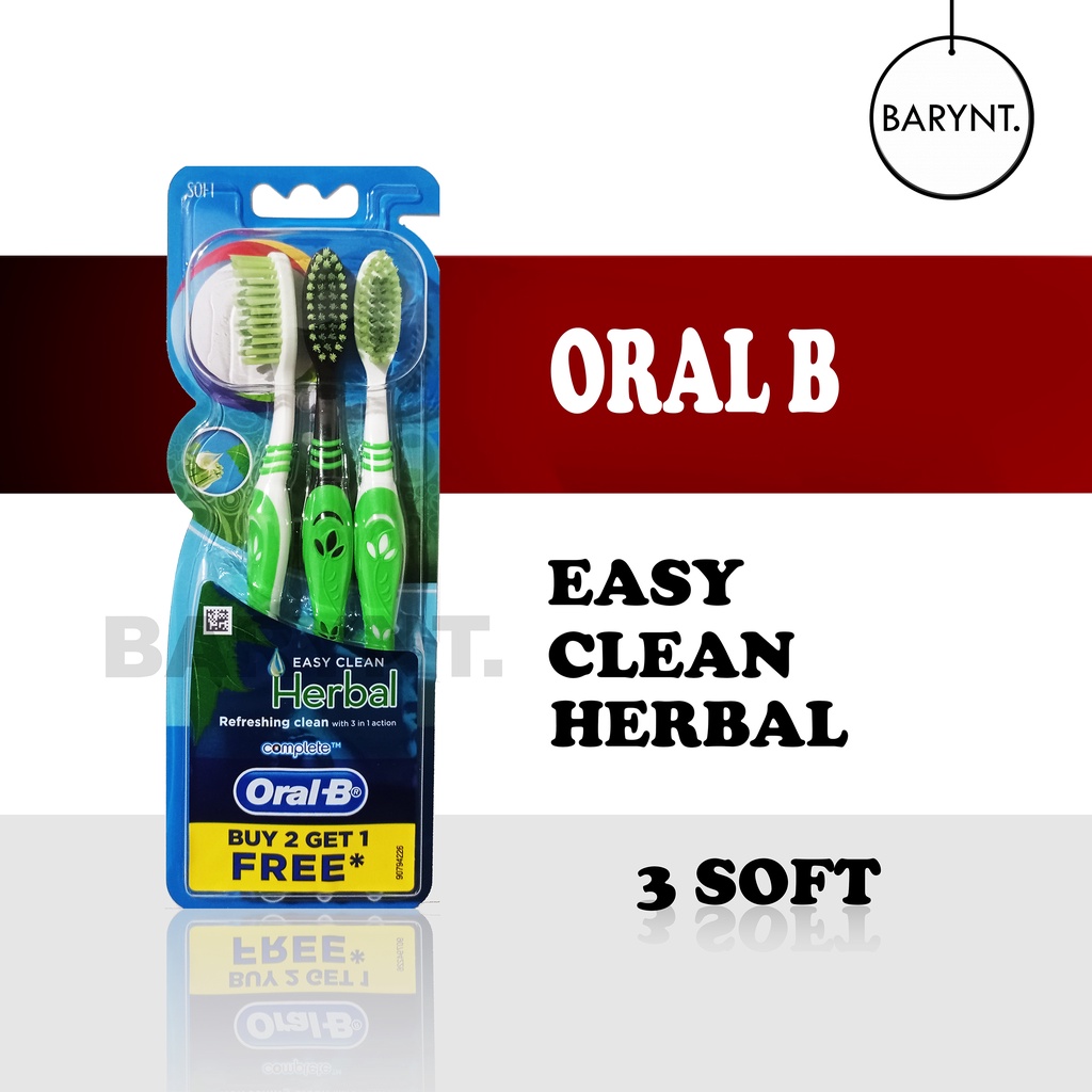 Jual Oral-B Sikat Gigi Herbal Easy Clean 3s - Paket Isi 3pcs | Shopee ...