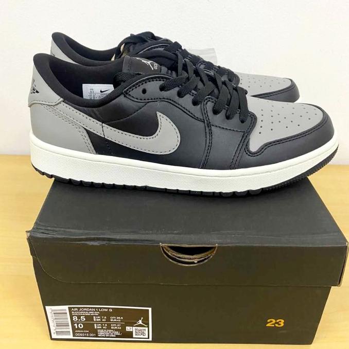 Sepatu Sneakers Jordan 1 Low Golf Pria Shadow Black Grey Original Mats