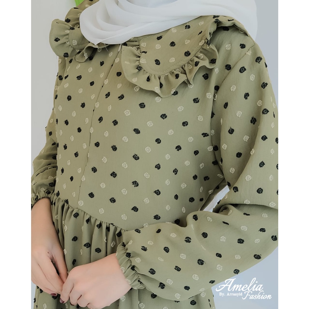 Vonita midi dress crinkle uragiri doty by amelia ori/ gamsi wanita/gamis kekinian 2022