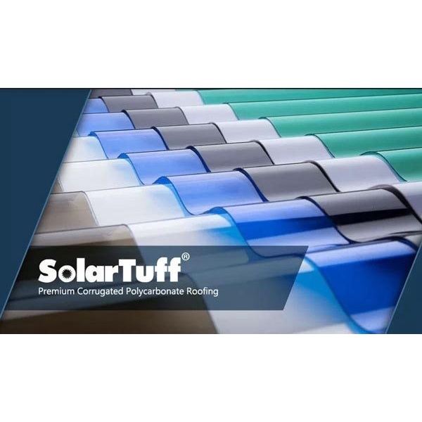 Atap SolarTuff Premium Corrugated Polycarbonate Roofing