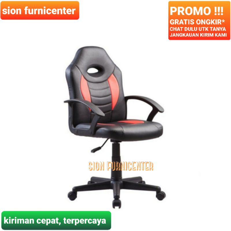 Kursi Gaming Xaber XR201 Ergonomis - Hitam, Abu-Abu, Biru | Kursi Kantor dengan Penyesuaian Tinggi dan Sudut