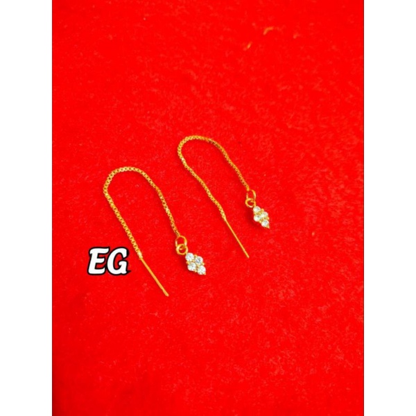 anting jurai Kuningan lapis emas 24k