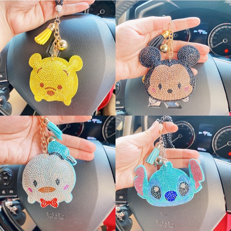 gantungan spion mobil mickey minnie blink hello kitty doraemon donna stitch pucca spion  Gantungan Spion Mobil Mickey Aksesoris Pajangan Hiasan