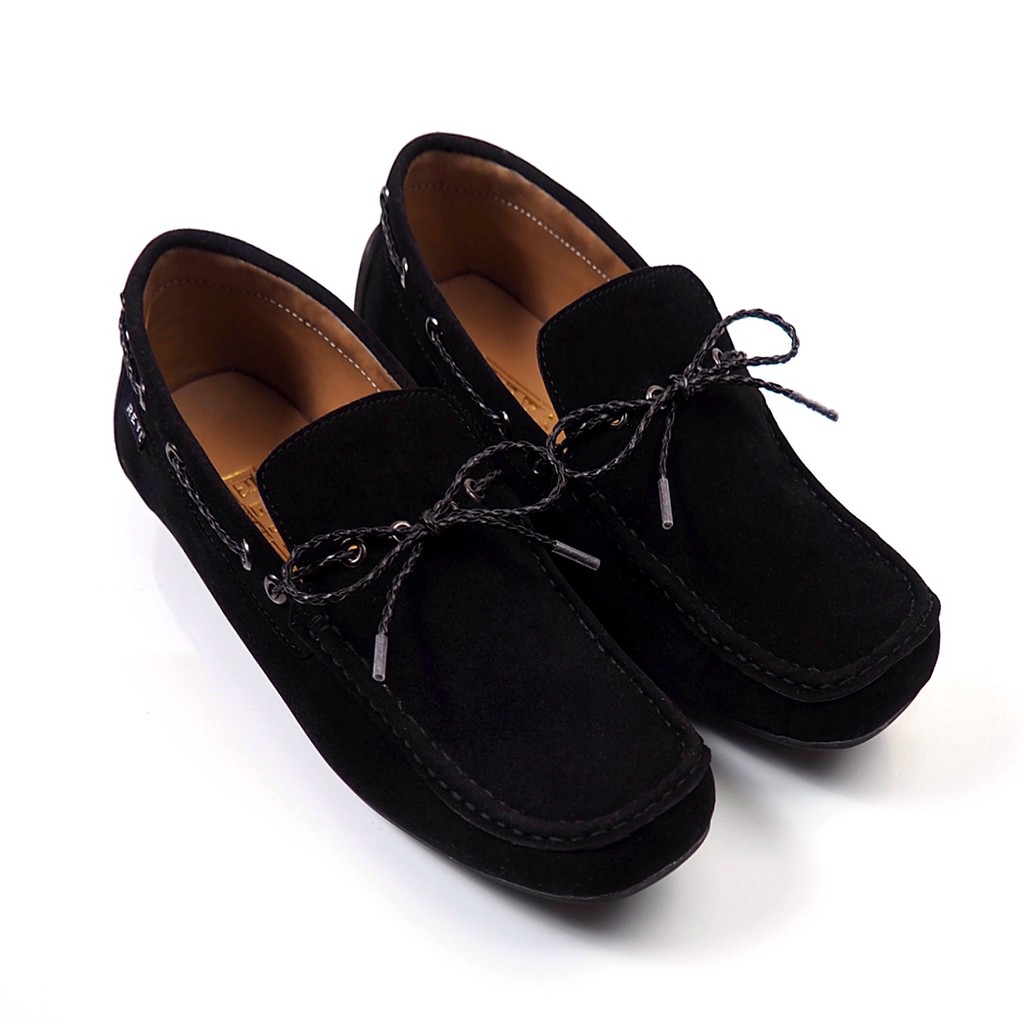 Lick New Black | Sepatu Suede Vintage Klasik Casual Pria Boat Ori Original Footwear | FORIND x Reyl