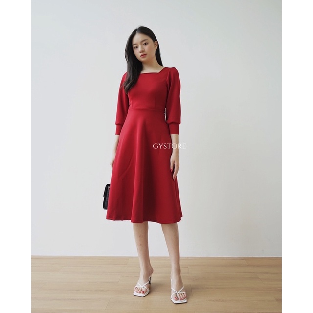 Swan Dress | Midi Dress | Korean Dress