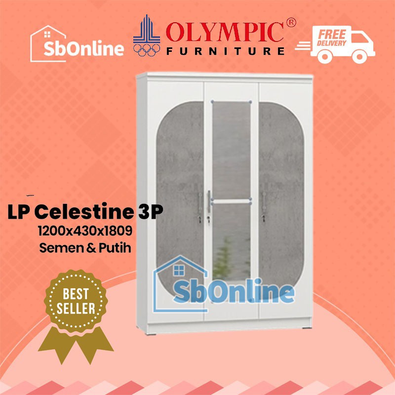 Lemari Pakaian Olympic  3 Pintu - LP CELESTINE 3P