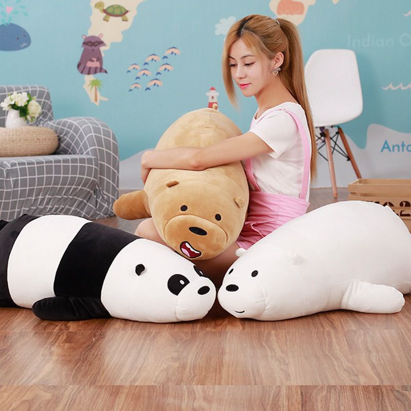 Bare We Bears Bantal Kartun Beruang Grizzly Bear Panda Boneka Lembut Plush Boneka Mainan