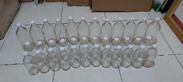 Botol Kaca Bening 500ml - Cuka Apel(6 Pcs)