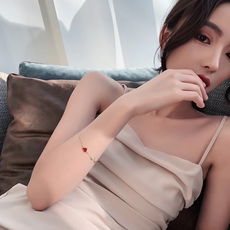 Gelang Wanita Rantai Hati Kecil Lucu Fashion Korea Aksesoris Dalika