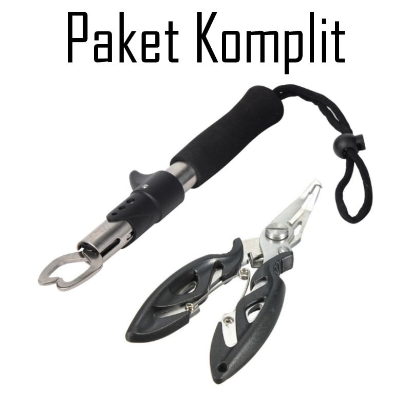 Pencapit ikan Gripper Set Plier Penjepit Bibir Ikan Tang kail Mancing Alat Jepit Fishing Gear Bibir Ikan Plus Tang - mata kail galatama