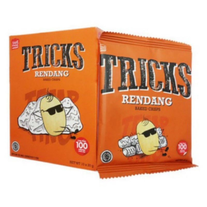 BOX - TRICKS Biskuit Kentang Potato Baked Chips Crisps 10x15g Varian Baru Rasa Kimchi Rendang Bulgogi Asian BBQ Original Trick Trik