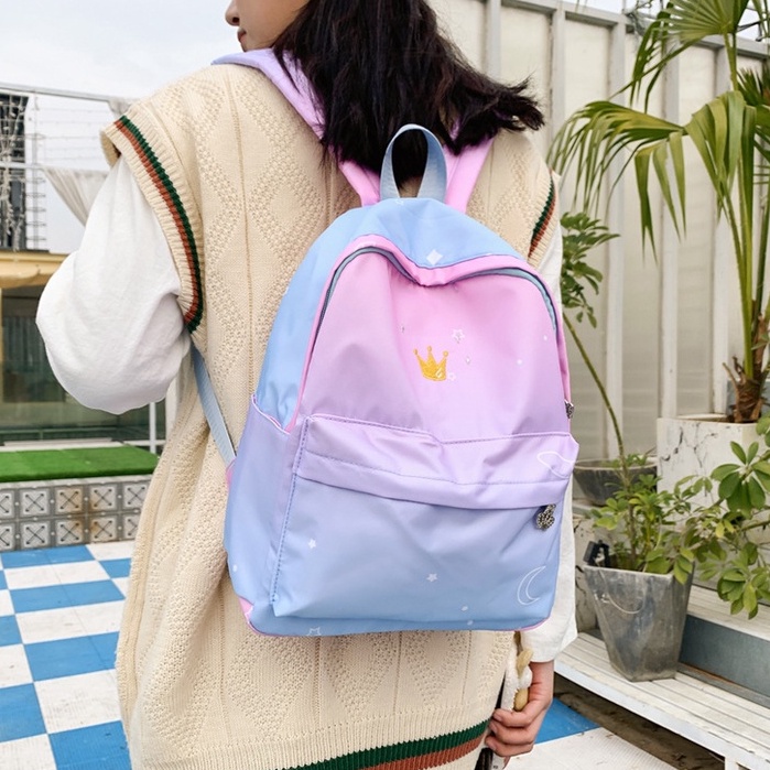 Tas Ransel Wanita Sekolah Backpack Starry Sky Import Murah