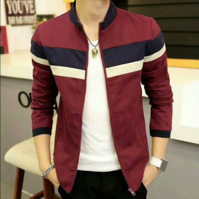 JAKET RIYOKI - JAKET KANVAS PRIA KOREA STYLE - JAKET KASUAL PRIA SLIMFIT NIKAYU