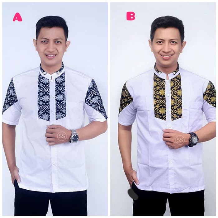 Baju koko batik pria koko batik koko batik kombinasi 19