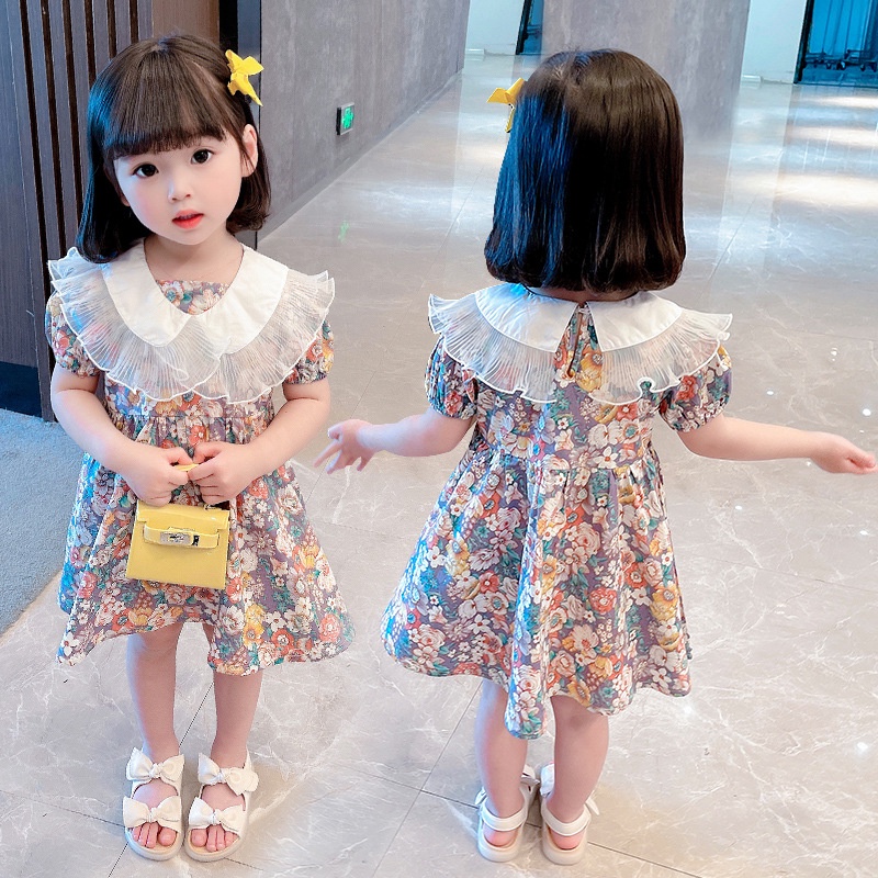 Dress Korea Suji uk 1-5 Tahun / Gaun Anak Perempuan Baby Korea Style Kualitas Impor Blouse Casual Babycinnamon