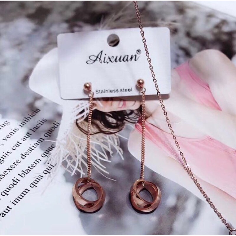 Anting panjang titanium