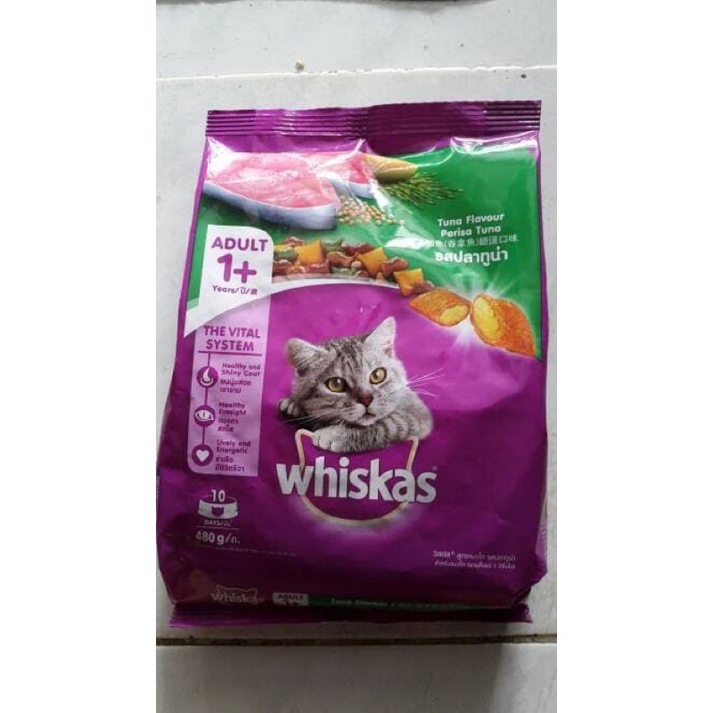 whiskas 480gr adult - makanan kucing whiskas kering - whiskas kucing 480 gr - whiskas tuna