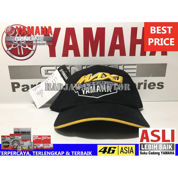 TOPI YAMAHA MAXI HITAM ASLI ORIGINAL YAMAHA fix