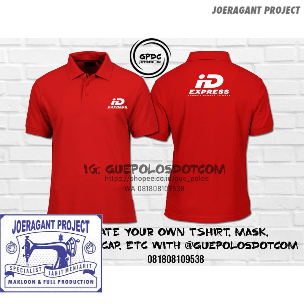 Poloshirt ID Express Ekspedisi Pengiriman - Polo Kurir ID Express - Kaos ID Express - Kaos Kerah JP