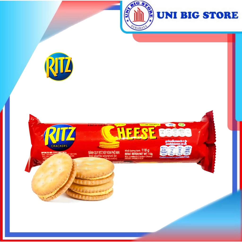 Jual Ritz Sandwich Cheese Krim Keju Crackers Biscuit 118 gr Biskuit ...