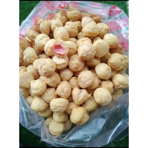 

soes cokelat lumer 1000gram/soes vanilla 1000gram/ggsoescokelat/myasoesvanilla/snack kiloan/soes strawberry