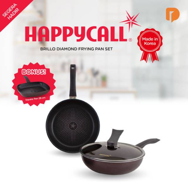 Happycall Brillo Diamond Frying Pan Set Original