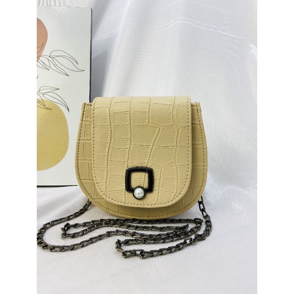 MINI BAG CROCO MUTIARA-TAS SELEMPANG WANITA-SLING BAG WANITA