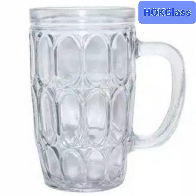 Gelas Gagang Warung Jempol IE-13 Original Kedaung Set isi 6 Pcs