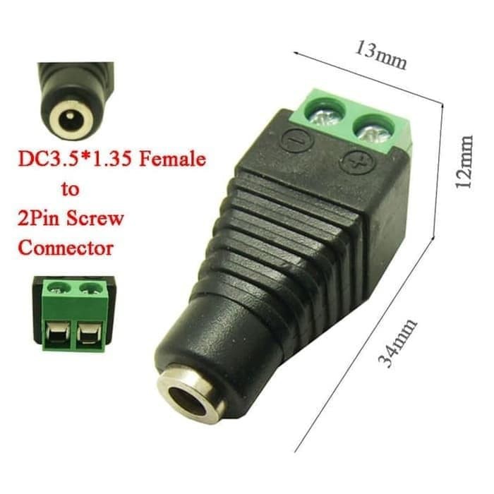 jack dc female adaptor jack dc konetor dc buat cctv