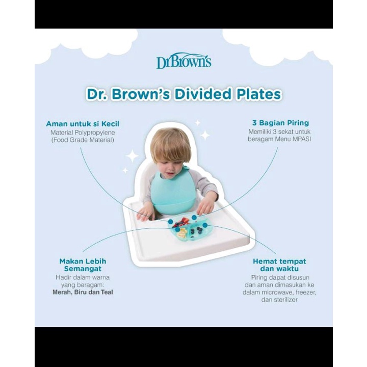 Dr. Brown's Divided Plates, 3-Pack