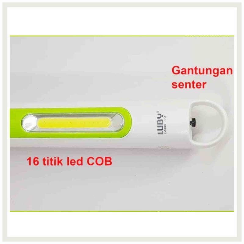 Senter Cas + Emergency Luby L-8909 Original Produk LUBY