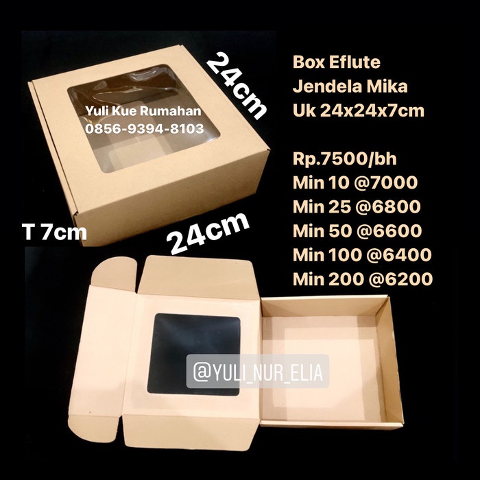 

TERLARIS Box Eflute Jendela Mika Uk 24x24x7cm