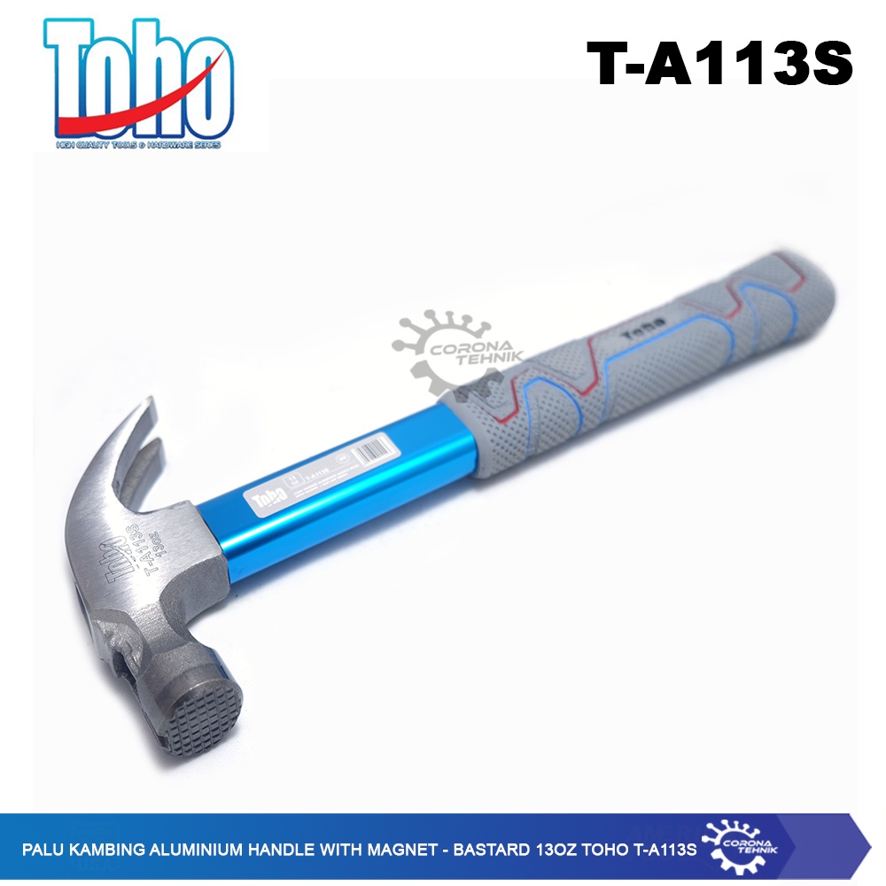 Toho T-A113S - Palu Kambing Aluminium Handle With Magnet - Bastard 13Oz