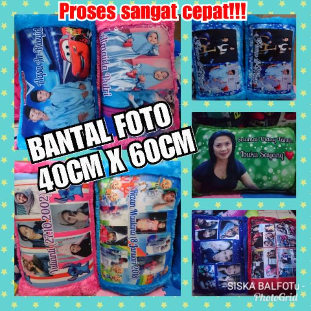 Bantal Foto Ukuran 40x60cm