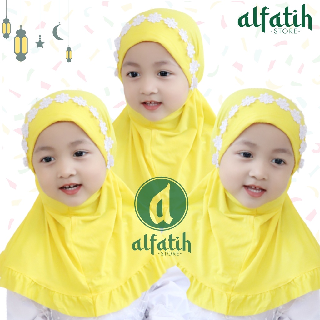 ALFATIH STORE / JILBABA ANAK SYIRIA BUNGA MELATI REMPEL POLOS / JILBAB ANAK MURAH / JILBAB INSYAN HIJAB BAYI COD / KERUDUNG ANAK HIJAB ANAK BAYI PEREMPUAN / HIJAB ANAK / JILBAB ANAK BAYI USIA 2 TAHUN BAHAN JERSEY PREMIUM NYAMAN DI PAKAI