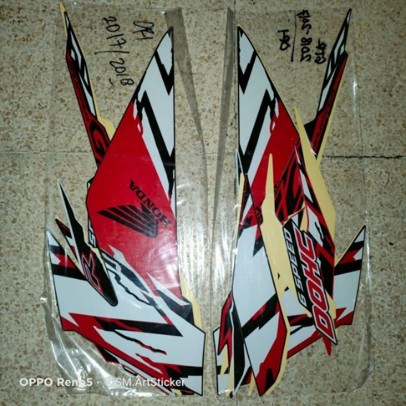 STRIPING LIST STIKER HONDA SUPRA GTR 150 TAHUN 2016-2019 STIKER SUPRA GTR 2016-2019
