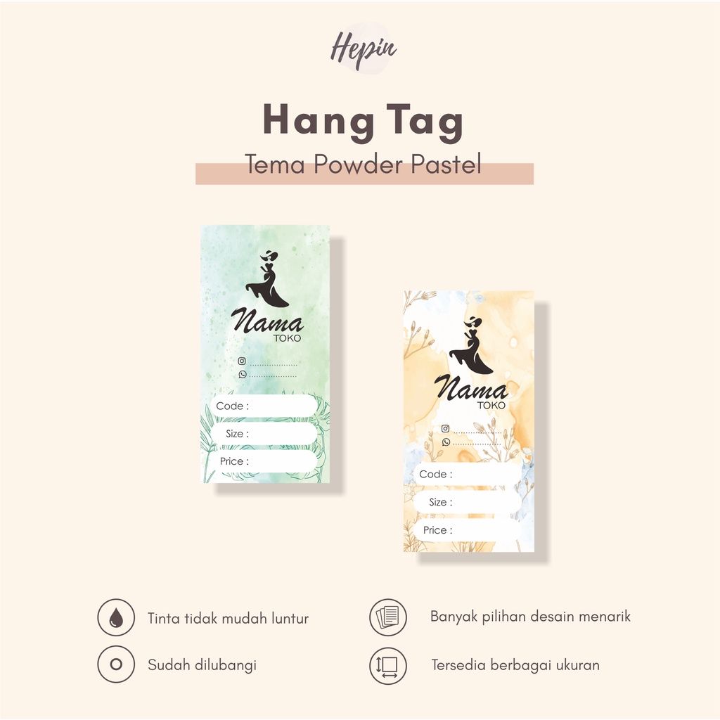 

hang tag tema POWDER PASTEL/label hampers murah