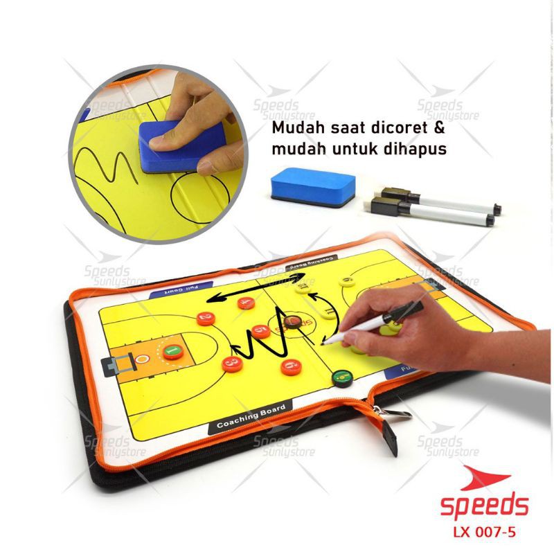 

SPEEDS Papan Strategi Taktik Pelatih Basket BasketBall Coach Board Magnetic 007-5