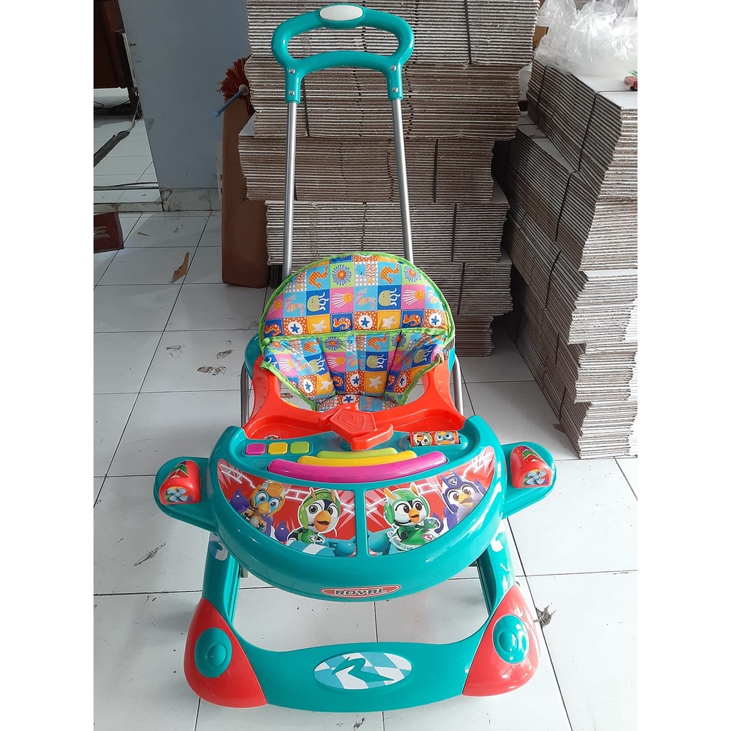 BABY WALKER / BABYWALKER / BELAJAR JALAN BAYI ROYAL 998S/998 MUSIK, LAMPU, DORONG, 8 RODA