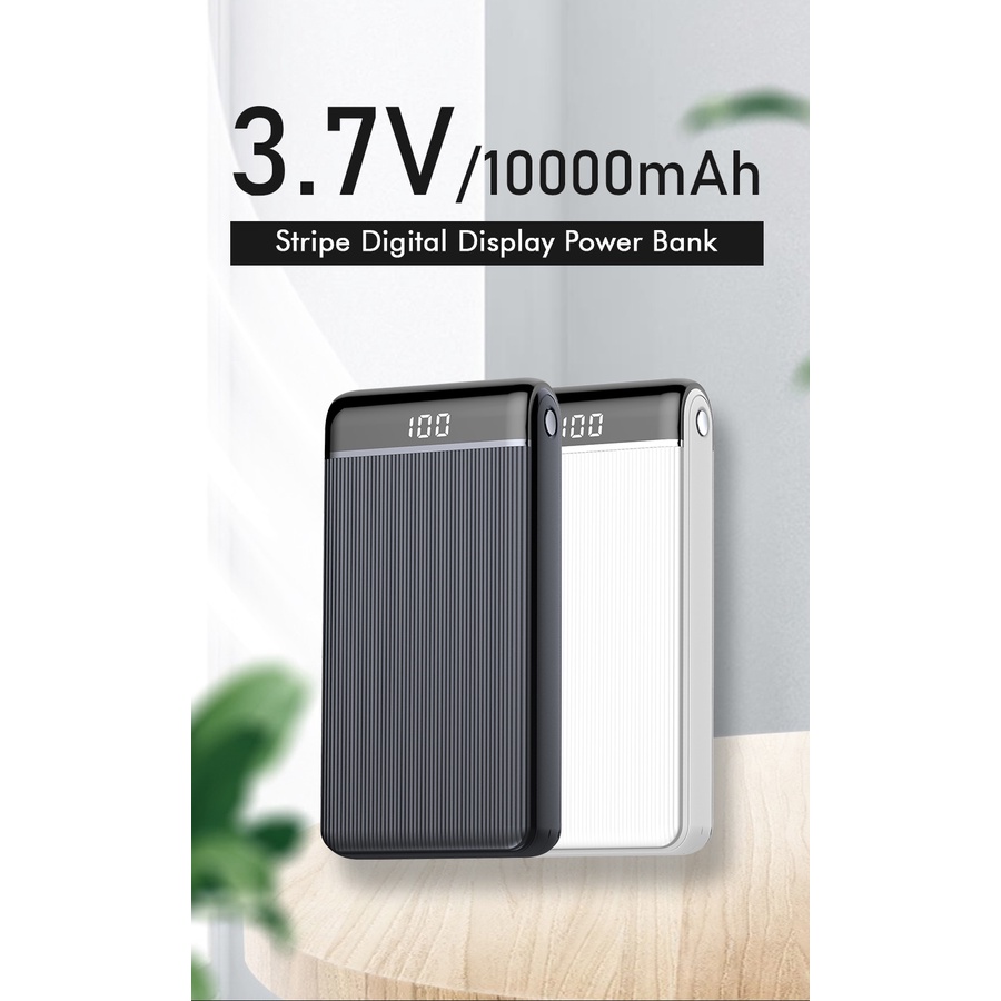 CORN DW016 10000mAh Powerbank Fast Charging Tampilan Digital untuk Samsung, Oppo, IVivo