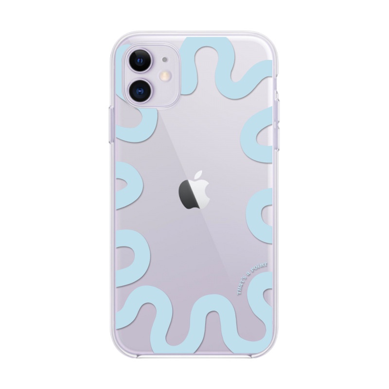 Case Pelindung Warna Biru Transparan Untuk Iphone 14 7 8 SE2020 7 + 8 PLUS 11 12 13 Mini PRO MAX