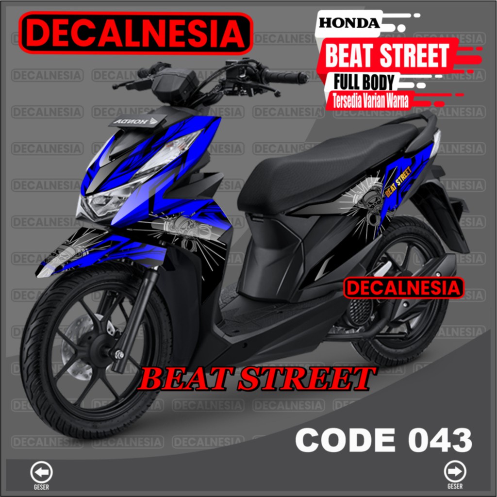Decal Beat Street FullBody Stiker Motor 2021 2022 Variasi Sticker Aksesoris RoadRace Dekal 2022 C043