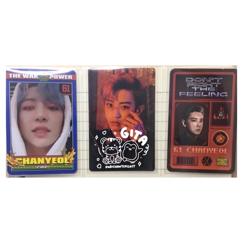 EXO Chanyeol Clevos Wet Tissue Ver 2, Power B, DFTF Expansion ID Card Photocard / PC