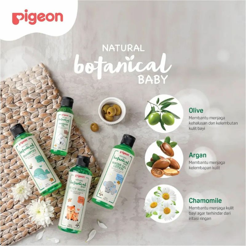 PIGEON Natural Botanical Series | Baby Wash | Shampoo | Gel Lotion | Baby Massage Oil