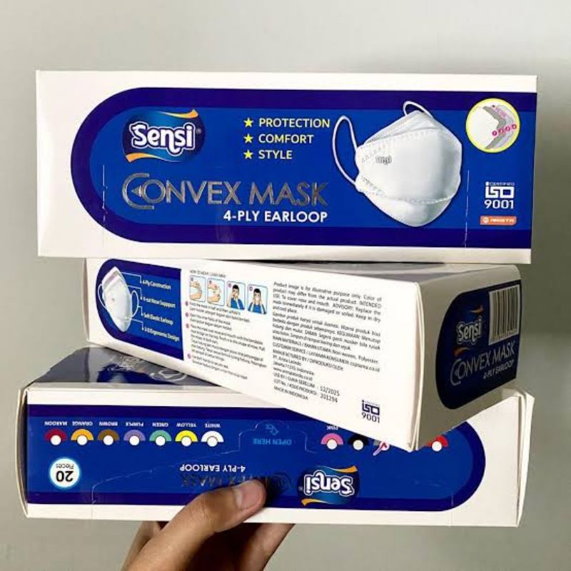 MASKER SENSI CONVEX 4PLY BOX isi 20