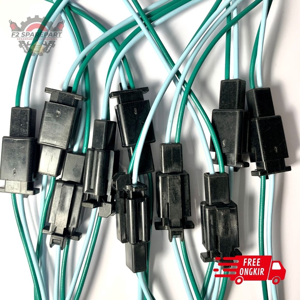 SOKET SAMBUNGAN KABEL 2 PIN 1 PASANG  UNIVERSAL  TERLARIS TERBAIK | SAMBUNGAN KONEKTOR | KABEL BODY 